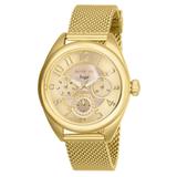 Renewed Invicta Angel Quartz Womens Watch - 35mm Stainless Steel Case Stainless Steel Band Gold (27455)