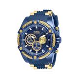 Renewed Invicta Bolt Quartz Men's Blue Gold Watch - 52mm - (28019)
