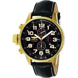 Renewed Invicta I-Force Quartz Mens Watch - 46mm Stainless Steel Case Leather Band Black (3330)