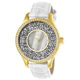 Renewed Invicta Angel Quartz Women's Watch - 40mm Stainless Steel Case Leather Band White (AIC-24589)