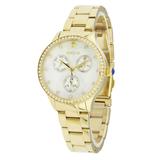 Pre-Owned Invicta Wildflower Quartz Women's Watch - 35mm Stainless Steel Case Stainless Steel Band Gold (AIC-29093)