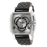Renewed Invicta S1 Rally Quartz Mens Watch - 48mm Stainless Steel Case Leather Band Black (15789)