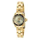 Renewed Invicta Pro Diver Quartz Women's Watch - 24mm Stainless Steel Case Stainless Steel Band Gold (AIC-14987)