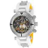 #1 LIMITED EDITION - Invicta Disney Limited Edition Pluto Quartz Womens Watch - 38mm Stainless Steel Case Silicone Band White Yellow (24519)