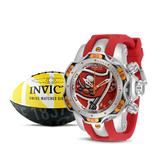 Invicta NFL Tampa Bay Buccaneers Swiss Ronda Z60 Caliber Women's Watch - 44.4mm Steel Red Orange (33113)