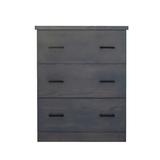 Forest Designs Oslo 3 Drawer Lateral File Cabinet w/ Black Handles Wood in Brown, Size 45.0 H x 35.0 W x 24.0 D in | Wayfair 1036BN-OC