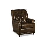 Club Chair - Maitland-Smith Parson 34" W Tufted Top Grain Leather Club Chair Leather/Genuine Leather in Brown | Wayfair RA1075-RUS-SAD