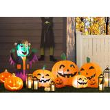 The Holiday Aisle® Halloween Pumpkins Decoration Polyester in Orange, Size 36.0 H x 91.0 W x 45.0 D in | Wayfair THLA2691 39716753