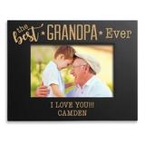 Winston Porter Thonotosassa the Best Ever Personalized Picture Frame Wood in Black/Brown, Size 6.75 H x 8.75 W x 0.5 D in | Wayfair
