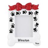 The Holiday Aisle® Dog Photo Frame Hanging Figurine Ornament in Red/White, Size 4.5 H x 3.5 W x 0.5 D in | Wayfair B769825474BB45A4B25874230E8986CC