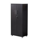 Latitude Run® Saravia 3 - Shelf Storage Cabinet Wood in Black, Size 49.21 H x 21.65 W x 13.77 D in | Wayfair ED14DFED245E40DDB3868F5536E6874E