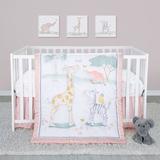 Justice Sweet Indigo Safari 4 Piece Crib Bedding Set Polyester in Green/Pink/White, Size 28.0 W in | Wayfair 71C6537F823F4ACFA56A8536FF8FDAF0
