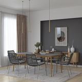 George Oliver Seville 7-Piece Indoor Dining Room Table Set Modern Dining Set Kitchen Table w/ 6 Chairs Outdoor Dining Set Furniture Set Home Decor