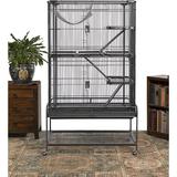 Archie & Oscar™ Hesse Deluxe Critter Small Animal Cage Metal in Black, Size 63.37 H x 37.0 W x 23.12 D in | Wayfair