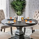 One Allium Way® Arrieta Dining Table Wood in Black/Brown, Size 30.0 H x 48.0 W x 48.0 D in | Wayfair A67E8974565A48EFBC1E86F2E651BC6D