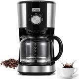 Xuu 12-Cup Stainless Steel Programmable Coffee Maker w/ Timer & Strength Control in Black/Green, Size 13.81 H x 10.82 W x 7.24 D in | Wayfair