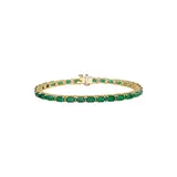 Effy® 8.51 ct. t.w. Emerald Tennis Bracelet in 14K Yellow Gold