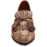 Diana Kiltie Fringe Pointed Toe Loafer In Python Print At Nordstrom Rack - Brown - Paul Green Flats