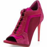 Burberry Shoes | Burberry Open-Toe High-Heel Sport Bootie 35 | Color: Pink | Size: 35