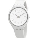 Skinsnow Silicone Skin Unisex Watch - White - Swatch Watches