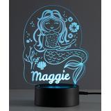 Personalized Planet Night Lights - Color-Changing Happy Mermaid Acrylic Personalized Name Night-Light
