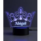 Personalized Planet Night Lights - Princess Crown Personalized Color-Change USB Night-Light