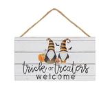 Simply Said Typography Wall Decor Picture - 'Trick or Treaters' Halloween Gnome Hanging Wall Sign