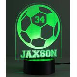 Personalized Planet Night Lights - Soccer Ball Personalized Color-Change USB Night-Light