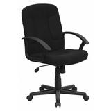 FLASH FURNITURE GO-ST-6-BK-GG Executive Chair, Fabric, 21 1/4- Height, Fixed,