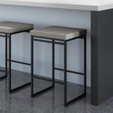 Mercury Row® Humiston Counter & Bar Stool Upholstered/Metal, Size 30.75 H x 16.75 W x 16.75 D in | Wayfair DD981D5980A8463C988903055F9CA957