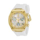 #1 LIMITED EDITION - Invicta Jason Taylor Quartz Womens Watch - 40mm Stainless Steel Case Silicone Band White (32605)