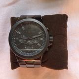 Michael Kors Accessories | Euc Michael Kors Chronograph Gunmetal Men's Watch | Color: Black/Gray | Size: Os