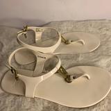 Coach Shoes | Coach Piccadilly Womens Size 7 Jelly Thong Sandals | Color: Cream | Size: 7