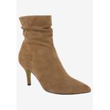 Wide Width Women's Danielle Bootie by Bella Vita in Saddle Suede Leather (Size 7 1/2 W)