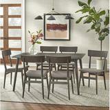 George Oliver Middlebury Solid Wood Dining Set Wood/Upholstered Chairs in Gray | Wayfair 03459EB98B5A4C22A3E44B8D2DF48BF7