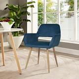 Mercer41 Velvet Upholstered Dinning Chair 1PC Velvet in Blue, Size 30.7 H x 19.5 W x 16.9 D in | Wayfair F41D8CFFECBE4E93A029C82A82ABA21F