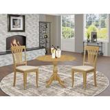 Alcott Hill® Delyth Rubberwood Solid Wood Dining Set Wood/Upholstered Chairs in Brown, Size 30.0 H x 42.0 W x 42.0 D in | Wayfair