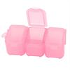 3 Compartments Travel Medicine Pill Box Holder Storage Case Clear Pink - Clear Pink - 2.8" x 1.45" x 0.94"(L*W*H)