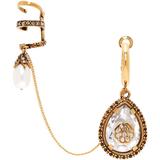Gold Charm Seal Droplet Earcuffearring - Metallic - Alexander McQueen Earrings