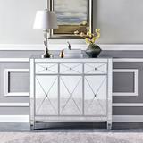Mirage 3-Door Mirrored Cabinet by Southern Enterprise in Mirror