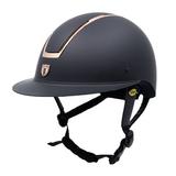 Tipperary Windsor Rose Gold Wide Brim MIPS Helmet - L - Black/Rose Gold - Smartpak