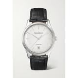 Jaeger-LeCoultre - Master Ultra Thin Date Automatic 39mm Stainless Steel And Alligator Watch - Silver
