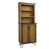 Union Rustic China Cabinet Wood in Black/Brown, Size 78.0 H x 30.0 W x 13.0 D in | Wayfair 3F0E73FAAF9C4FB69010A9804861699B