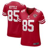 "Women's Nike George Kittle San Francisco 49ers Scarlet 75th Anniversary Game Player Jersey"