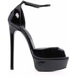 Flora Stiletto Sandals - Black - Casadei Heels
