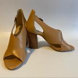 Nine West Shoes | Nine West Peep-Toe Platform Sandal | Color: Cream/Tan | Size: 7.5