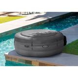 Intex Simple Spa 100-Jet Inflatable Hot Tub w/ Filter Pump & Cover Vinyl/PVC in Gray, Size 26.0 H x 77.0 W x 77.0 D in | Wayfair 28481E