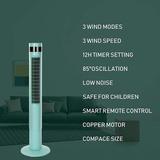 R.W.FLAME Tower Fan Oscillating Fan Quiet Cooling Remote Control Powerful Standing 3 Speeds Wind Modes Bladeless Floor Fans Portable Bladeless Fan Bedroom (59 I