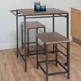 Williston Forge Maloney 2 - Person Counter Height Dining Set Wood/Metal in Brown/Gray, Size 35.5 H in | Wayfair 734A114890D943CDA3D325C5BBEA08C8