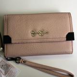 Jessica Simpson Bags | Jessica Simpsonblush Salt Pink Padded Organizer Wallet Clutch Wristlet | Color: Pink | Size: Os